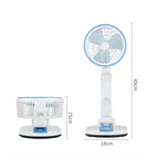 Rechargeable Folding Fan With Lamp