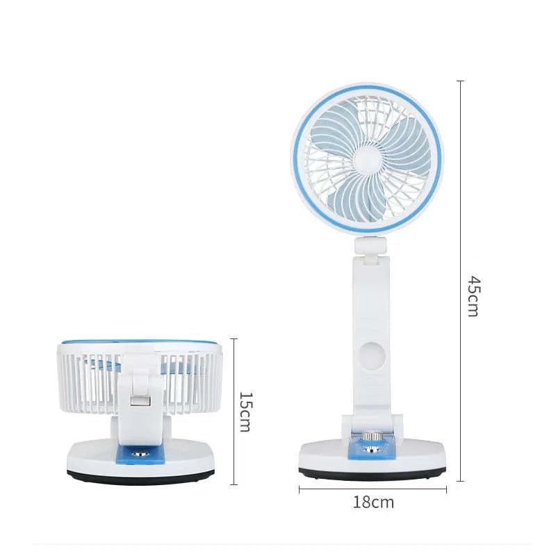Rechargeable Folding Fan With Lamp