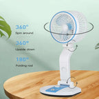 Rechargeable Folding Fan With Lamp