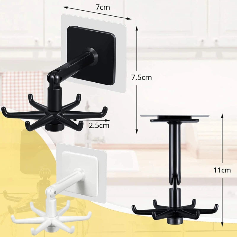 360° Rotatable Multi-Purpose Adhesive Hook (2 Pcs)