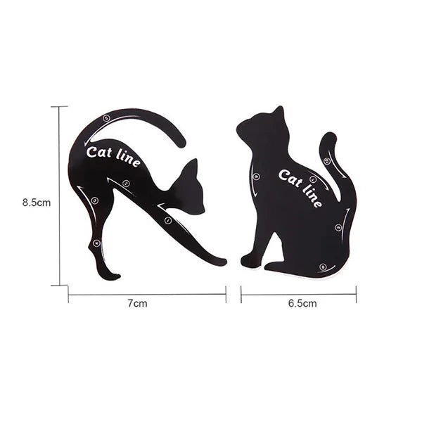 Various Shape Cat Eyeliner Waterproof Card (Set Of 2)