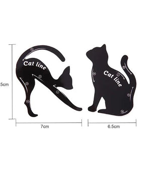 Various Shape Cat Eyeliner Waterproof Card (Set Of 2)