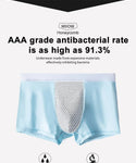 Men's Breathable Anti-Bactorial Ice Silk Boxer (4 Pcs)