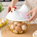 Cute Hen Shape Egg Storage Basket