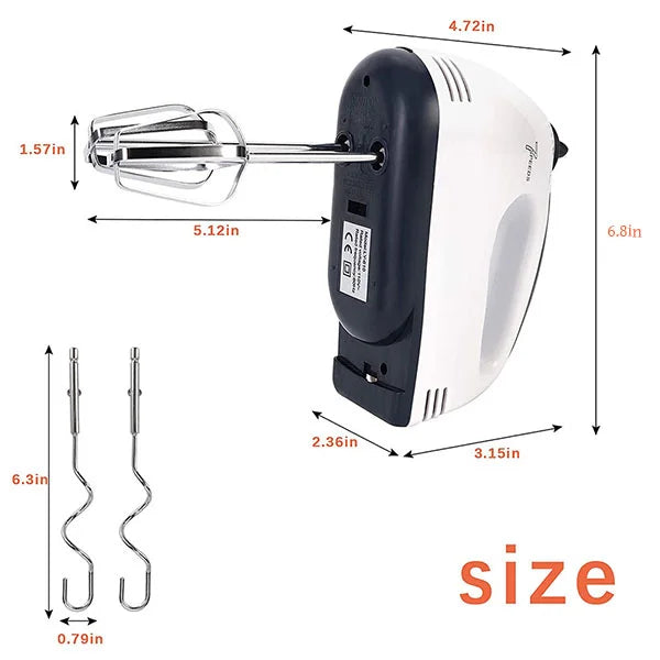 Mini 7 Gear Speed Electric Mixer & Beater