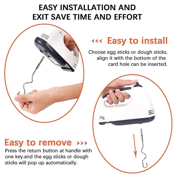 Mini 7 Gear Speed Electric Mixer & Beater