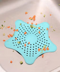 Star Shape Silicon Drain Strainer (Set Of 4)