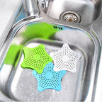 Star Shape Silicon Drain Strainer (Set Of 4)