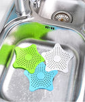 Star Shape Silicon Drain Strainer (Set Of 4)