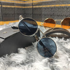 Rounded Metal Spreng Fashionable Sunglass