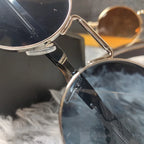 Rounded Metal Spreng Fashionable Sunglass