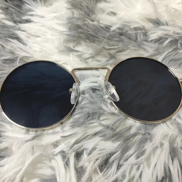 Rounded Metal Spreng Fashionable Sunglass