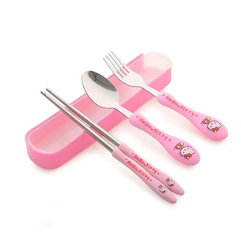 Portable Stainless Steel Kids Cutlery Set (3 In 1)