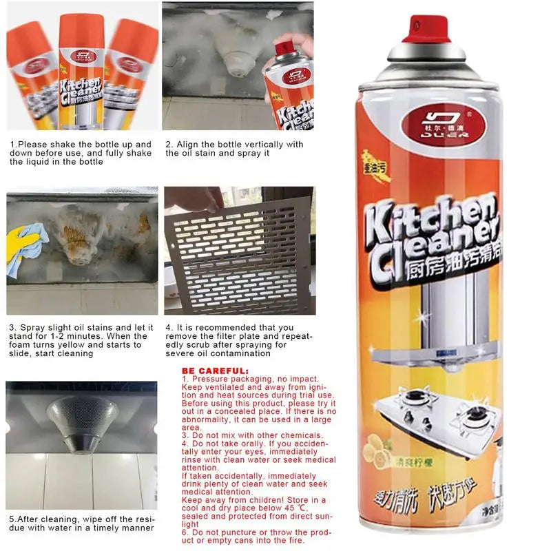 Kitchen Grease Cleaner Foam Spray