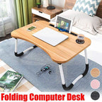 Foldable Laptop Table With Mini Drawer