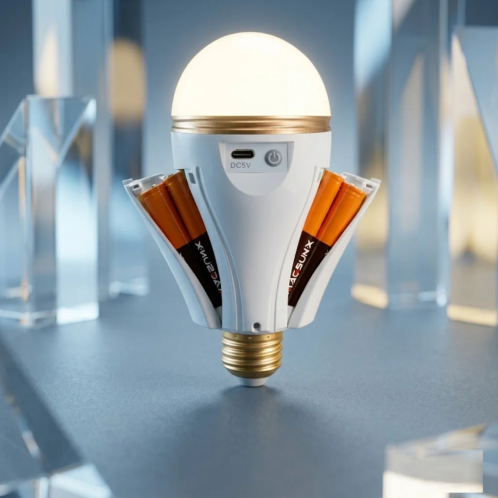 Portable Super Backup Rechargeable LED Bulb