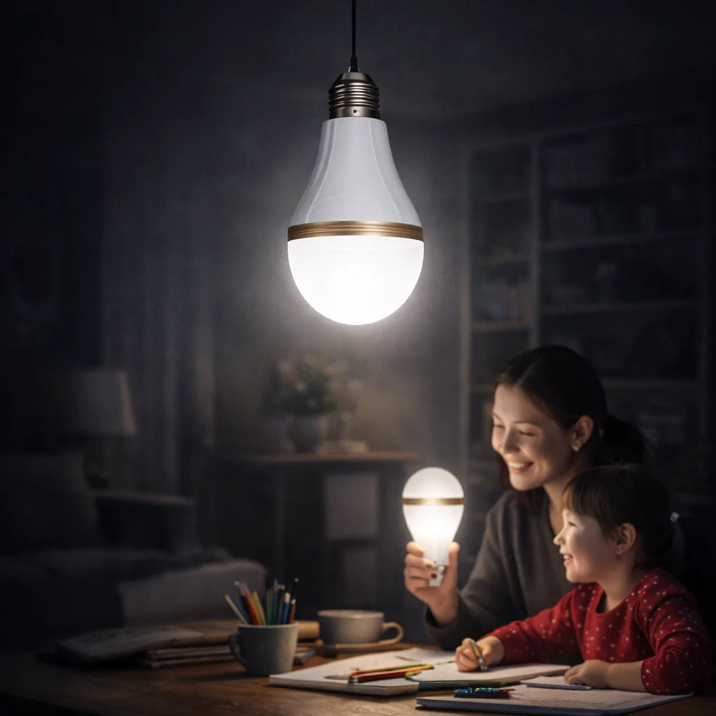 Portable Super Backup Rechargeable LED Bulb