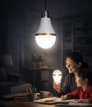 Portable Super Backup Rechargeable LED Bulb