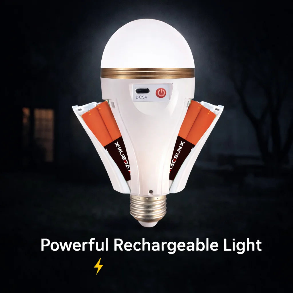 Portable Super Backup Rechargeable LED Bulb