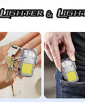 Transparent Dual Arc Lighter with Flashlight