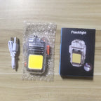 Transparent Dual Arc Lighter with Flashlight