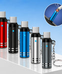 Mini Type-C Windproof Lighter With Key Ring