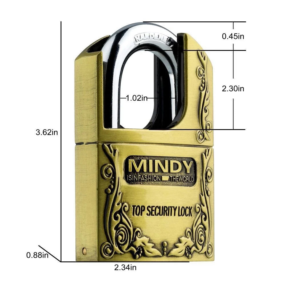 Mindy Top Security Padlock With Bullet Keys
