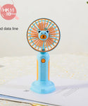 Mini Cute Charging Fan With Mobile Holder