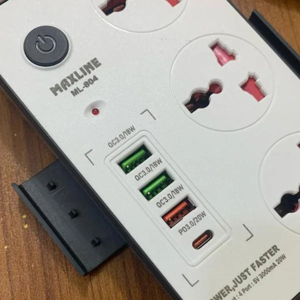 Maxline 3-Type Port Fast Charging Multiplug