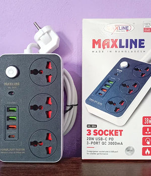 Maxline 3-Type Port Fast Charging Multiplug