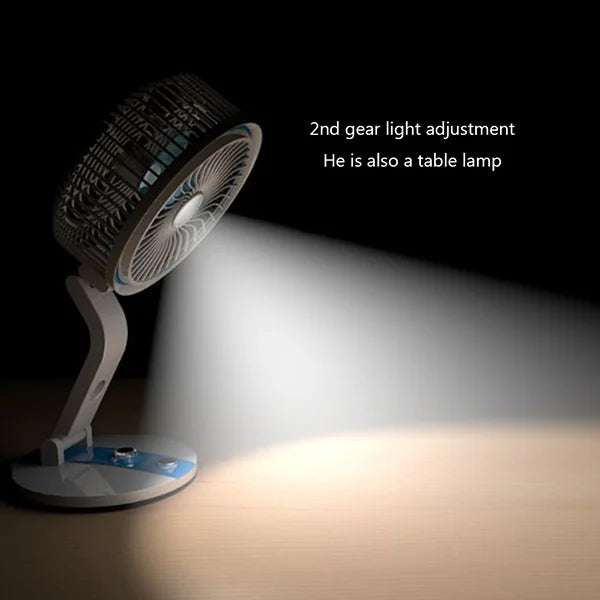 Rechargeable Folding Fan With Lamp