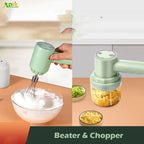 Multi Functional Rechargeable Electric Beater & Chopper