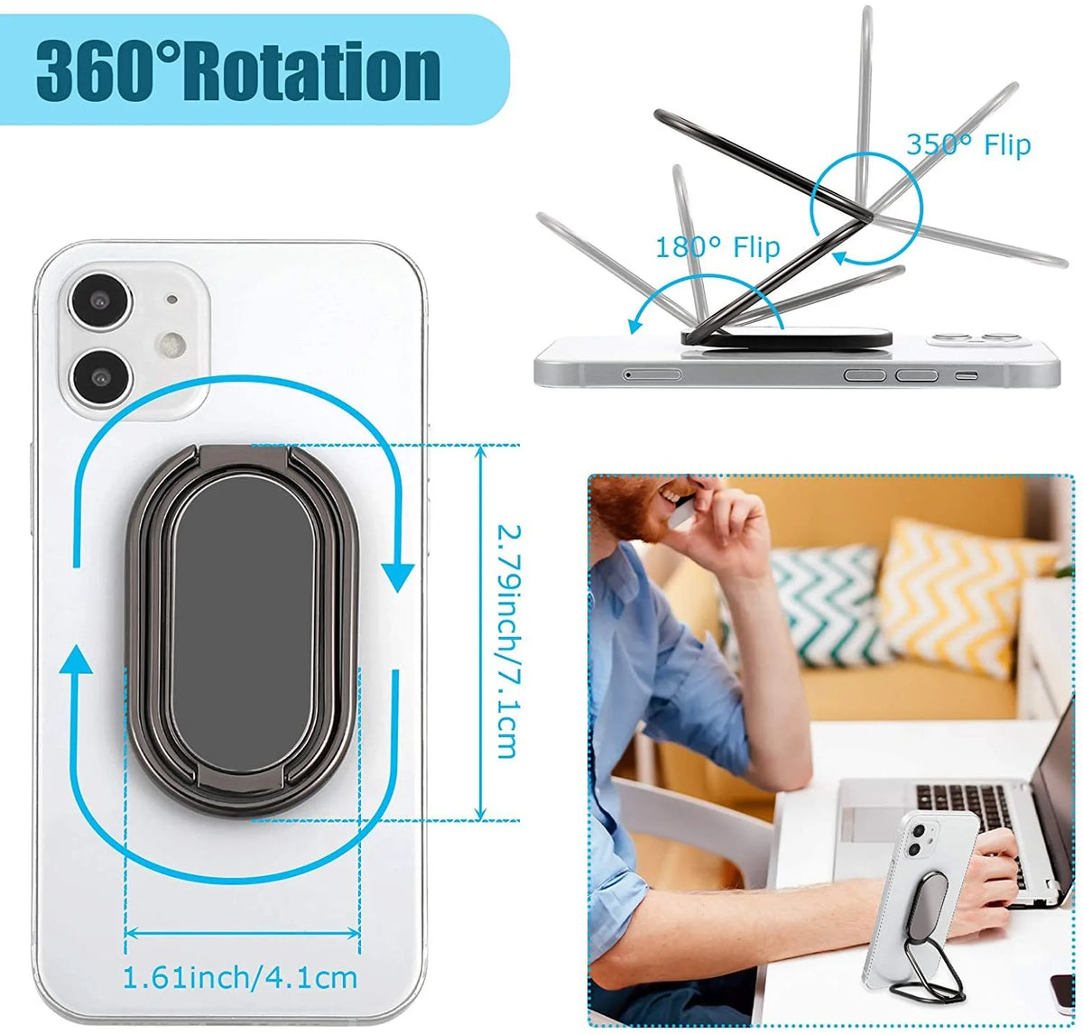 Ring Type Phone Holder with Kickstand
