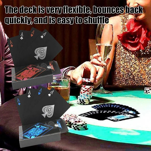 Waterproof Black Playing Card