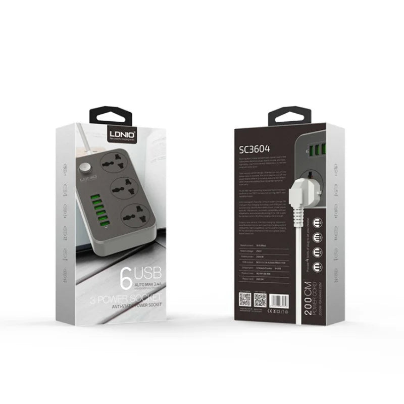 6 USB High Quality Charging Multiplug