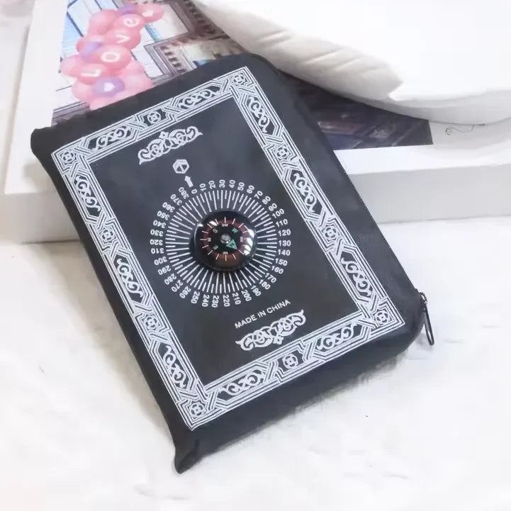 Portable Travel Prayer Mat With Compass