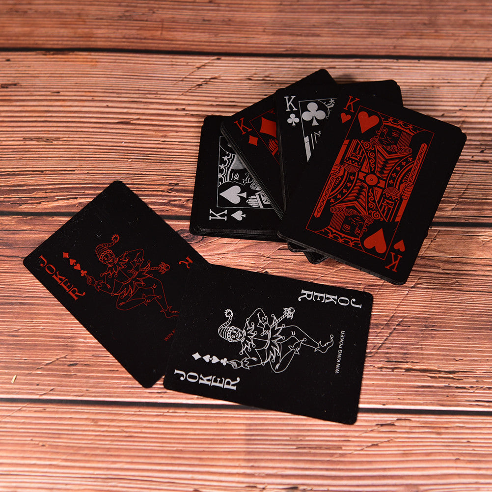 Waterproof Black Playing Card