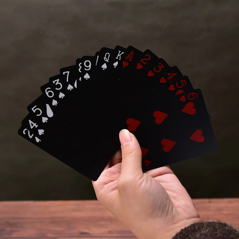 Waterproof Black Playing Card