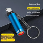 Mini Type-C Windproof Lighter With Key Ring