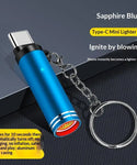 Mini Type-C Windproof Lighter With Key Ring