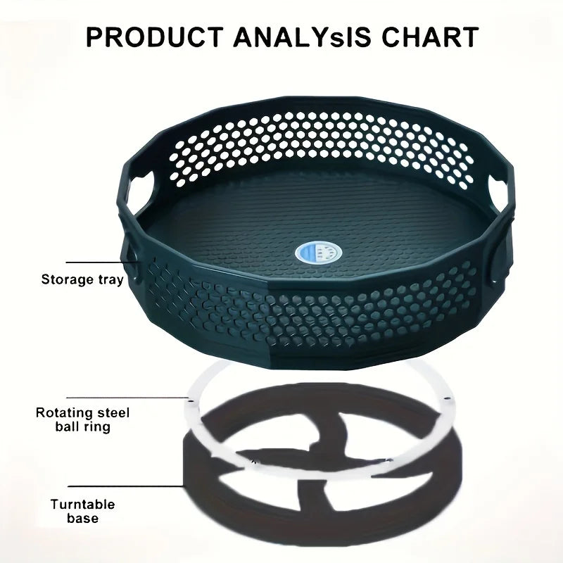 360° Rotating Multi-Usable Storage Tray