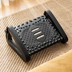 Ergonomic Footrest Stool With Massage Rollers