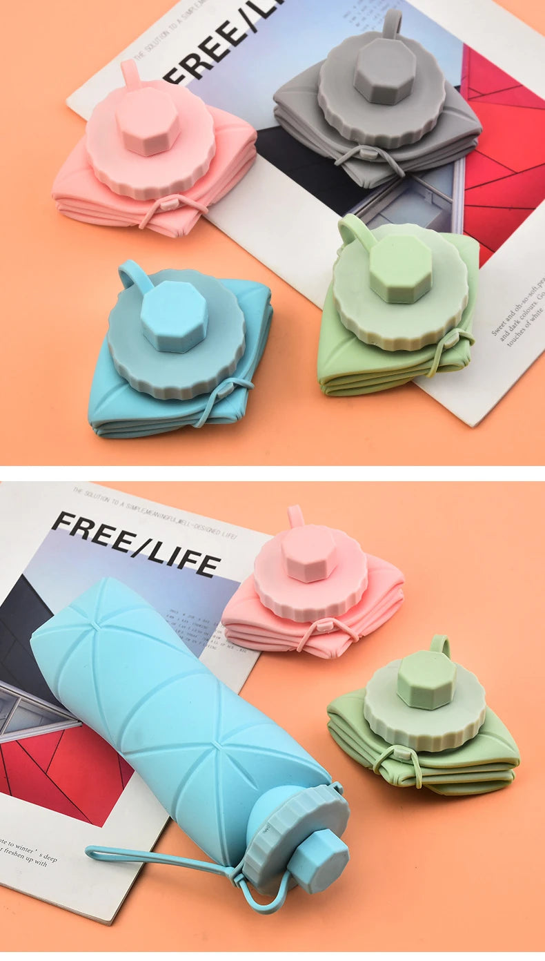 Silicone Folding Travel Water Bottle