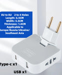 USB Type C Rotatable Slim Socket Adapter