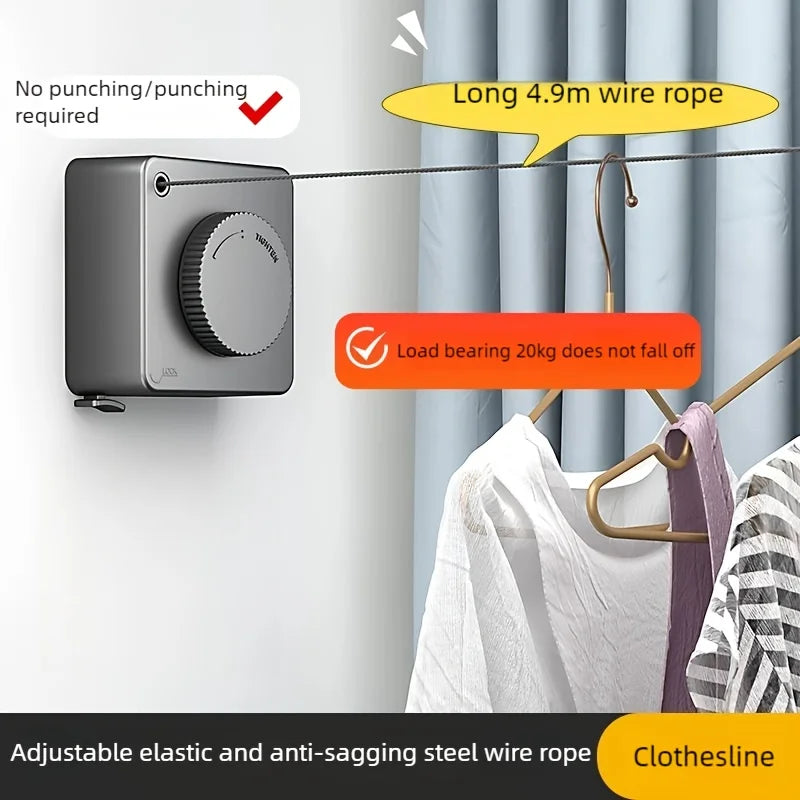 Indoor & Outdoor Auto Retractable Wire Clothesline