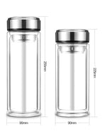 Leakproof Portable High-Grade Glass Water Bottle (500 ML)