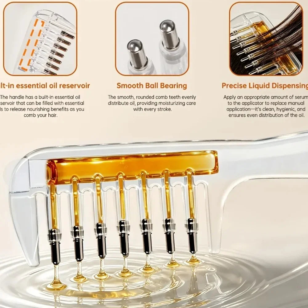 Refillable Oil Scalp Hair Comb