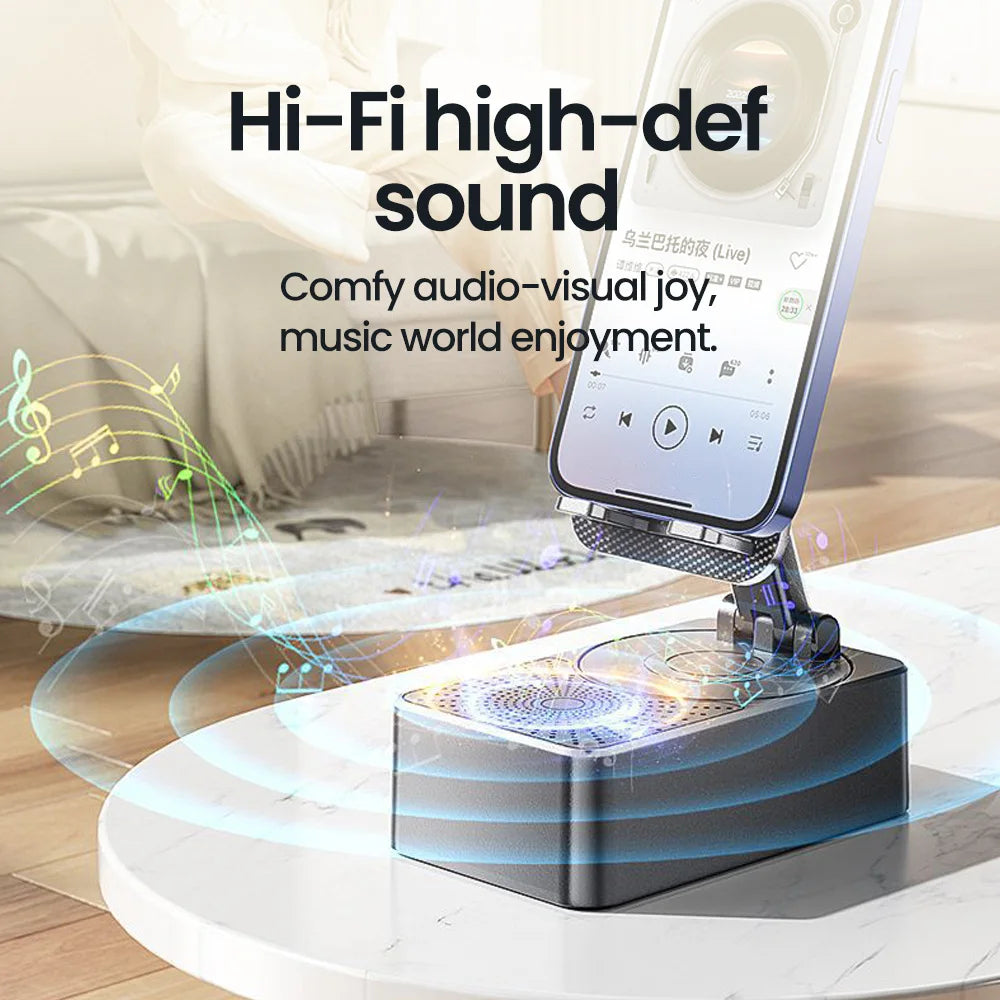 Rotatable Mobile Stand With Bluetooth Speaker