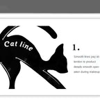 Various Shape Cat Eyeliner Waterproof Card (Set Of 2)