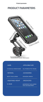 360° Waterproof Motorcycle Mobile Phone Holder